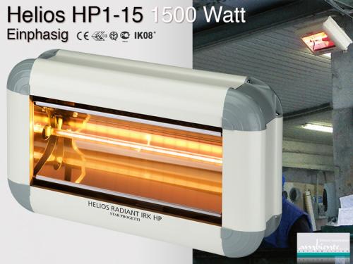 High Power Infrarot Heizstrahler Helios HP1-15 IP20 1500 Watt